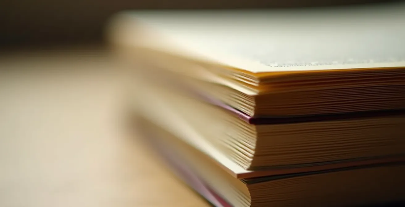 Détail macro de pages de journal professionnel avec textures